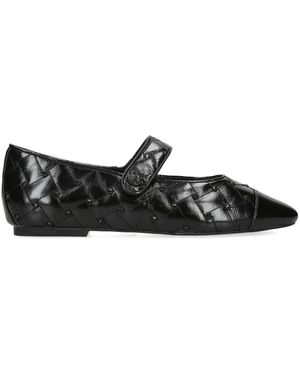 Kurt Geiger Patent Leather Orbit Drench Ballet Flats - Black