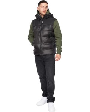 Crosshatch Craystore Hooded Gilet - Black