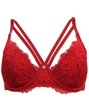 Pour Moi Statement Padded Bra - Red