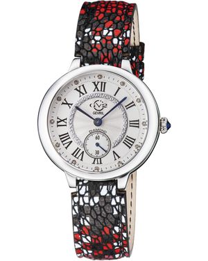Gv2 Rome Swiss Quartz Dial Stainless Steel Diamond Watch - White