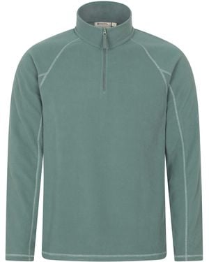 Mountain Warehouse 'Ashbourne' Fleece Jacket Half Zip Mid Layer Jumper - Green