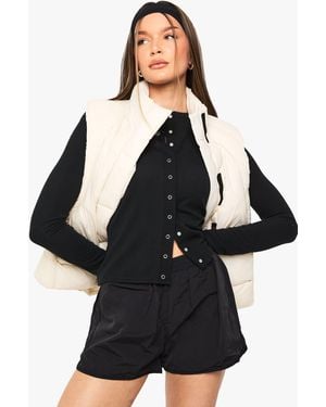 Boohoo Nylon Shorts - Black