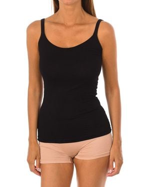 Q En Bamboo Thin Strap Undershirt Q703 - Black