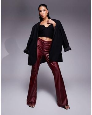 ASOS Wetlook Flare Legging Co Ord - Red