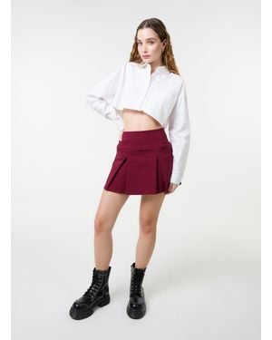 Pink Vanilla Mini Pleated Skort - Red