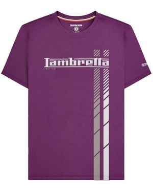 Lambretta Ss25 Racing Stripe T-Shirt (Winter Bloom) - Purple
