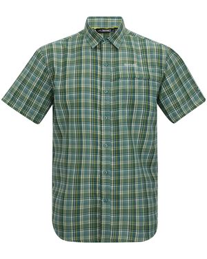 Regatta Mindano Multi Check Short-Sleeved Shirt (Arctic) - Green