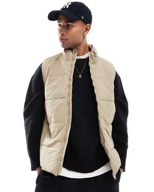 Only & Sons Funnel Neck Padded Gilet - Black