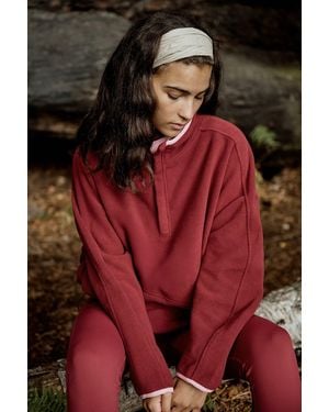 DSGN Studio Sport Polar Fleece Contrast Binding Jacket - Red
