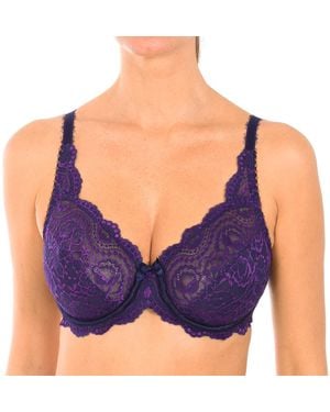 Playtex Non-Padded Lace Underwire Bra 05832 For Natural Bust Support - Blue