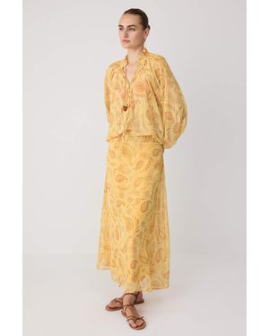 Trendyol Mi̇Lla Paisley Lang Oversized Overhemden - Metallic