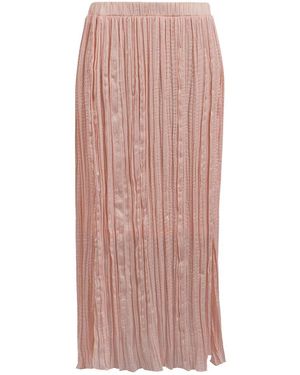 Secret Label Plisse Midi Maxi Skirt - Pink