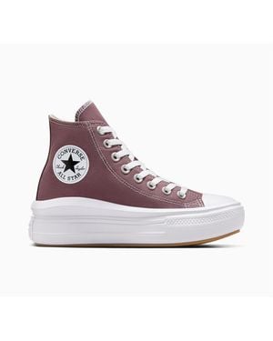 Converse Chuck Taylor All Star Mov Canvas High Top Trainers - Purple