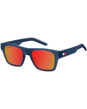 Tommy Hilfiger Mannen Zonnebril 54/19/145 Mm Geïnjecteerd - Blauw