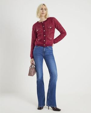 River Island Cardigan Boucle - Blue