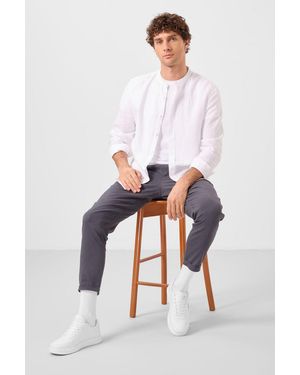 TOMMY LIFE Straight-Leg Gabardine Chinos - White