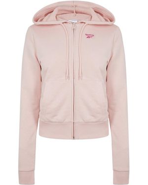 Reebok Hooded French Terry Full-Zip Jacket - Pink