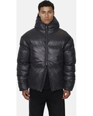 Good For Nothing Hooded Puffer Jacket - Black