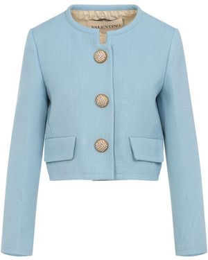 Valentino Garavani Viscose Blazer - Blue