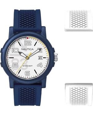 Nautica Nableme02 N83 Watch And Strap Gift Set - Blue