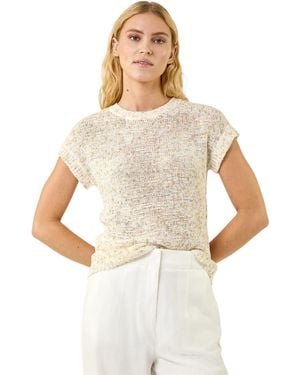 Roman Sleeveless Knit Vest - White