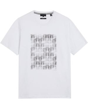 Ted Baker Tessman Box Printed T-Shirt Cotton - White