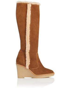 LK Bennett Margie Knee Boots, Tobacco - Brown