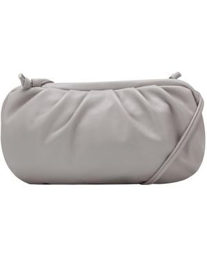 Claudia Canova Ruched Framed Shoulder Bag - Grey