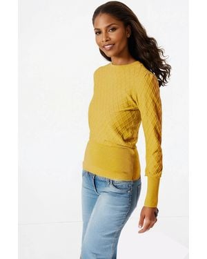 Marks & Spencer Diamond Stitch Jumper - Yellow