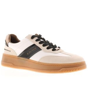 S.oliver Chunky Lace-Up Trainers with Platform Sole - White