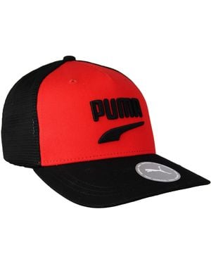 PUMA Basketball Trucker Adjustable Snapback Cap 022557 03 Textile - Red