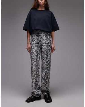 TOPSHOP Kort High Rise Straight Jean - Black