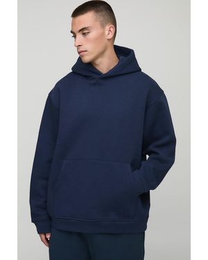 BoohooMAN Basic Oversized Over The Head Hoodie - Blue