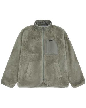 Reebok Ladies Double Monkey Fleece Jacket (Sage) - Green