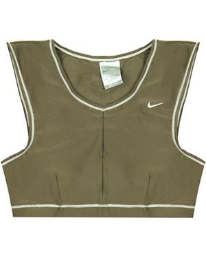 Nike Dri-Fit Sports Bra Fitness V-Neck Sleeveless Training Top 222665 204 - Green