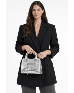 SVNX Zip Detail Satchel Handbag - Black