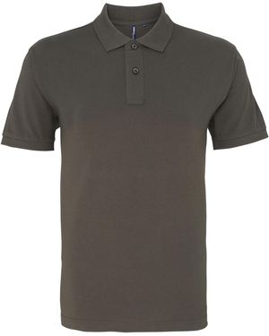 Asquith & Fox Plain Short Sleeve Polo Shirt (Slate) - Grey