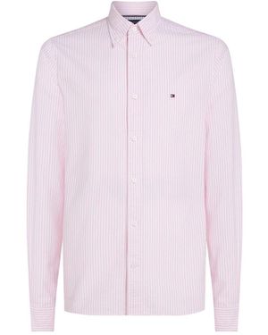 Tommy Hilfiger Heritage Stripe Long Sleeve Oxford Shirt - Pink