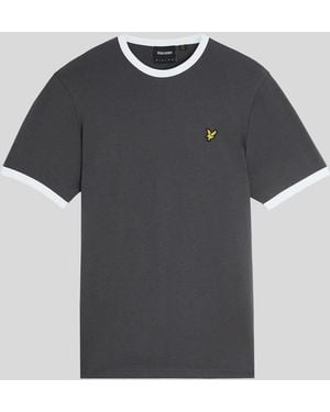 Lyle & Scott Ringer Cotton Crew Neck T-Shirt - Black