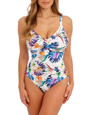 Fantasie Paradiso Twist Front Adjustable Leg Swimsuit - Blue