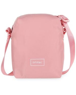 Spiral Accessories Rectangle Cross Body Bag With Hardware - Pink