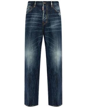 DSquared² Be Cool Be Nice Wash Loose Jeans Cotton - Blue