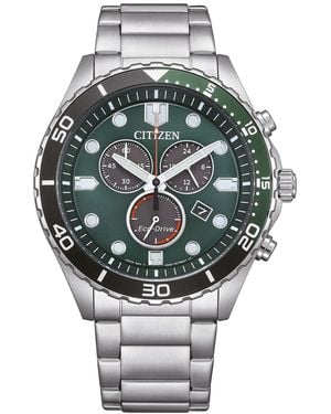 Citizen Of Sporty Aqua Watch At2561-81X Stainless Steel (Archived) - Metallic