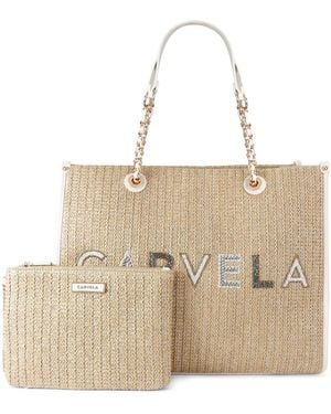 Carvela Kurt Geiger Sorrento Bead Tote Bag - Natural