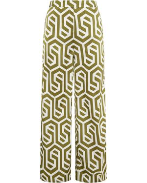 Dreimaster Stof Broek Gebroken Wit - Metallic
