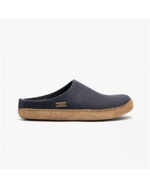 Haflinger Emil's Toffel Wool Slippers Medium - Blue