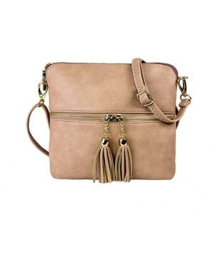 Woodland Leathers Crossbody Bag - Natural