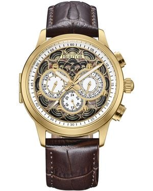Heritor Apostle Vitreous Enamel Dial Watch - Metallic