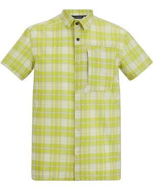 Regatta Checked Insect Repellent Short-Sleeved Travel Shirt (Dark Tang) - Green