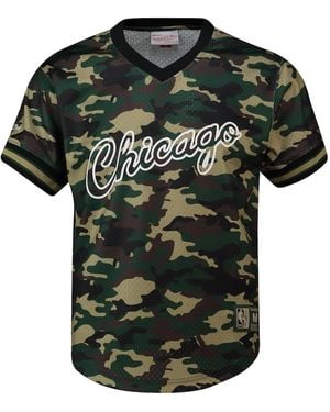 Mitchell & Ness Nba Chicago Bulls Camo Mesh T-Shirt - Green